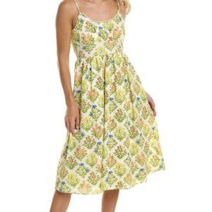 Laundry by Shelli Segal White Floral Midi Dress